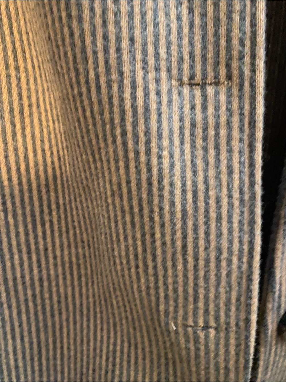 Mystree Ribbed Button-Front Jacket - Gray & Tan - Picture 3 of 4